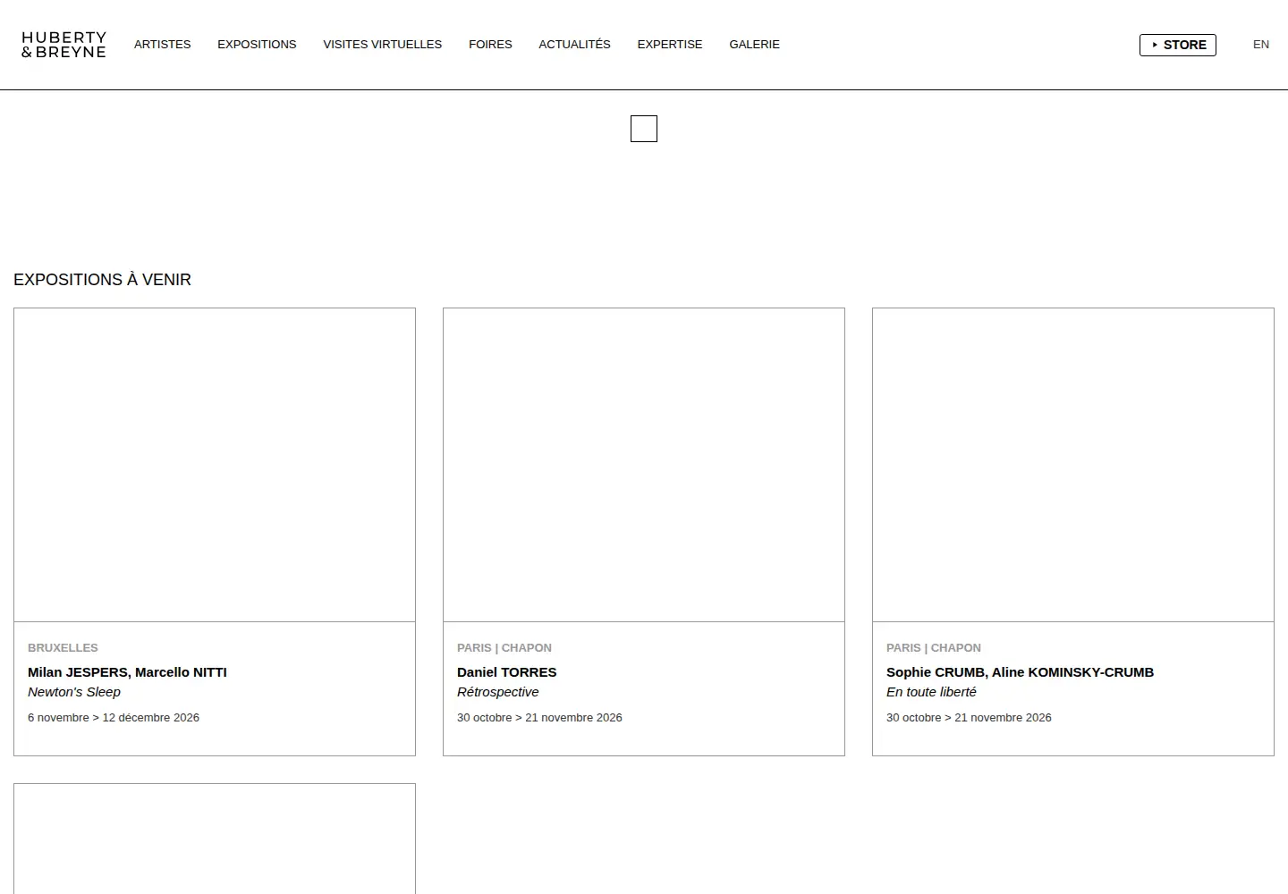 Screenshot of hubertybreyne.com
