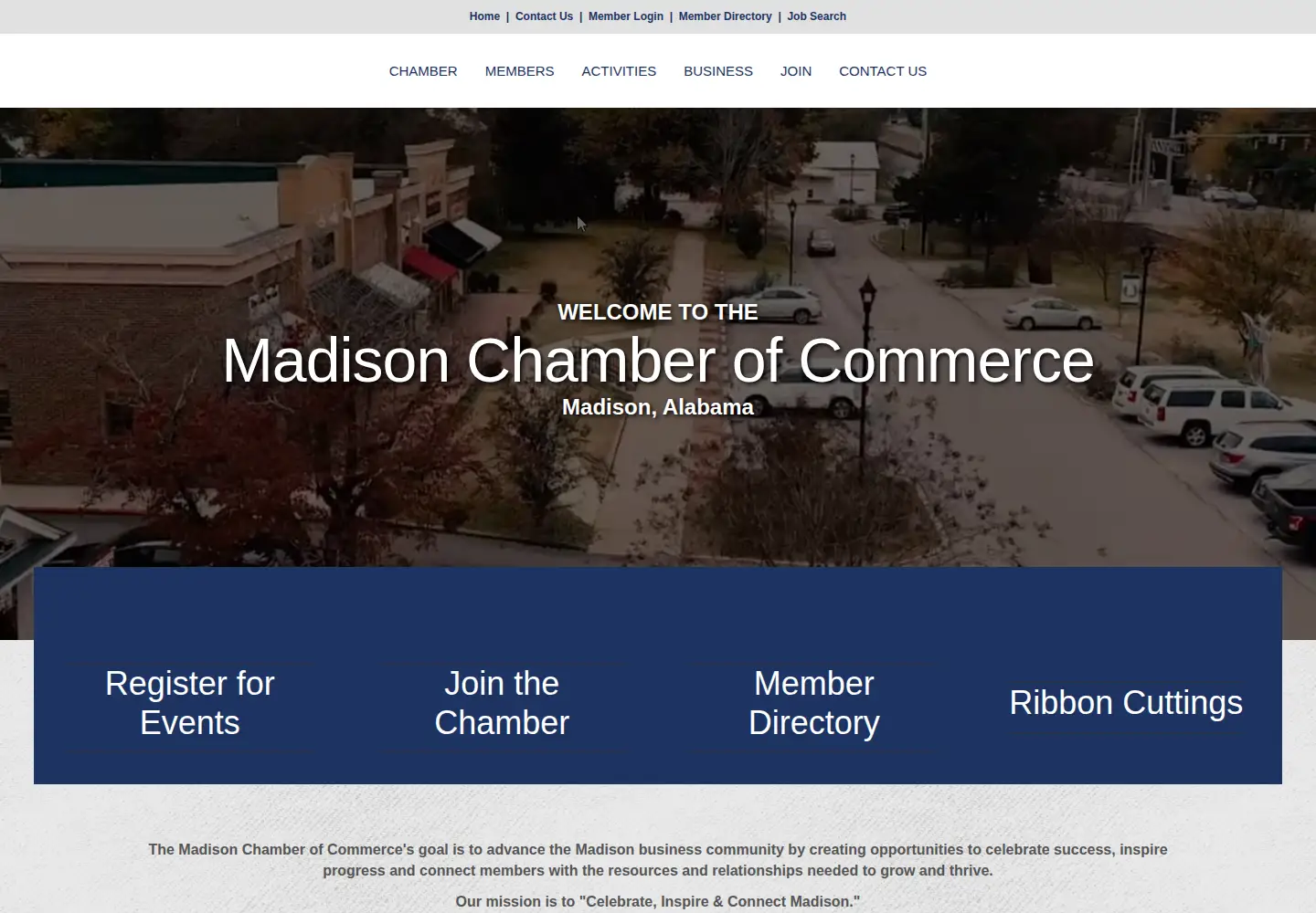 Screenshot of madisonalchamber.com