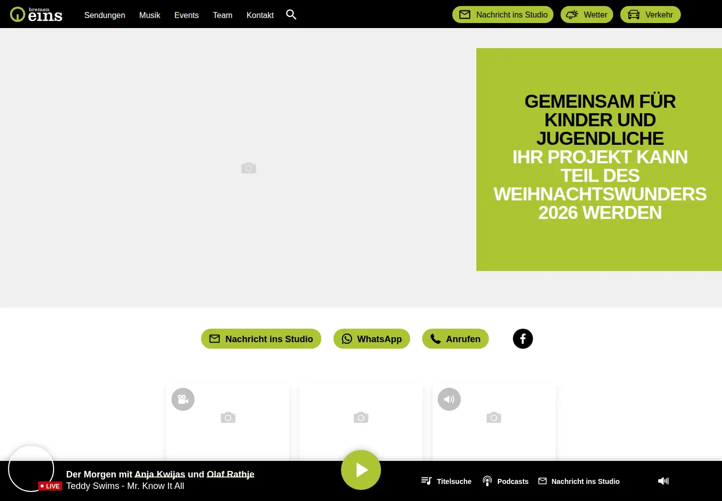 Captured homepage of bremeneins.de in the current scan
