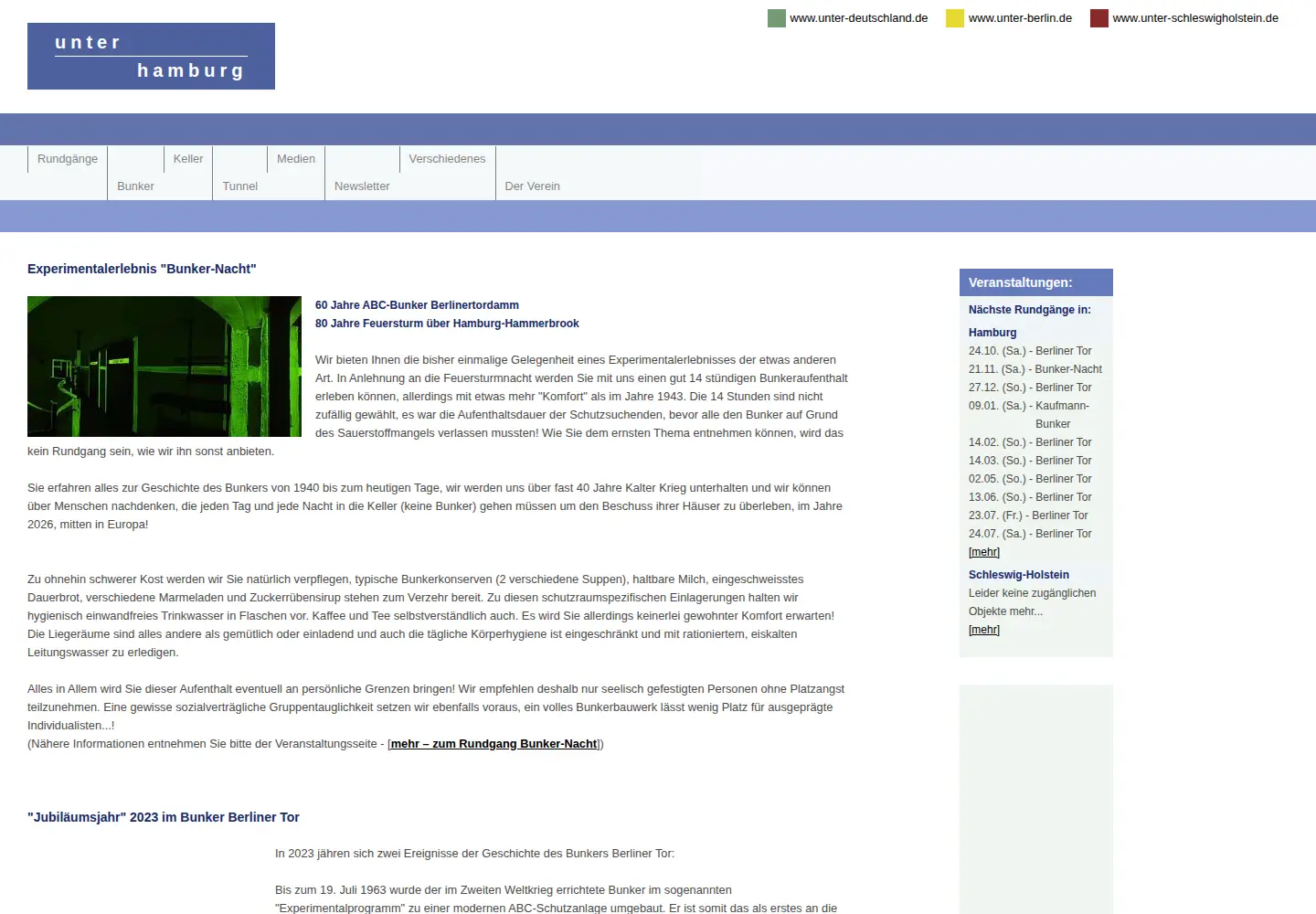 Screenshot of unter-hamburg.de