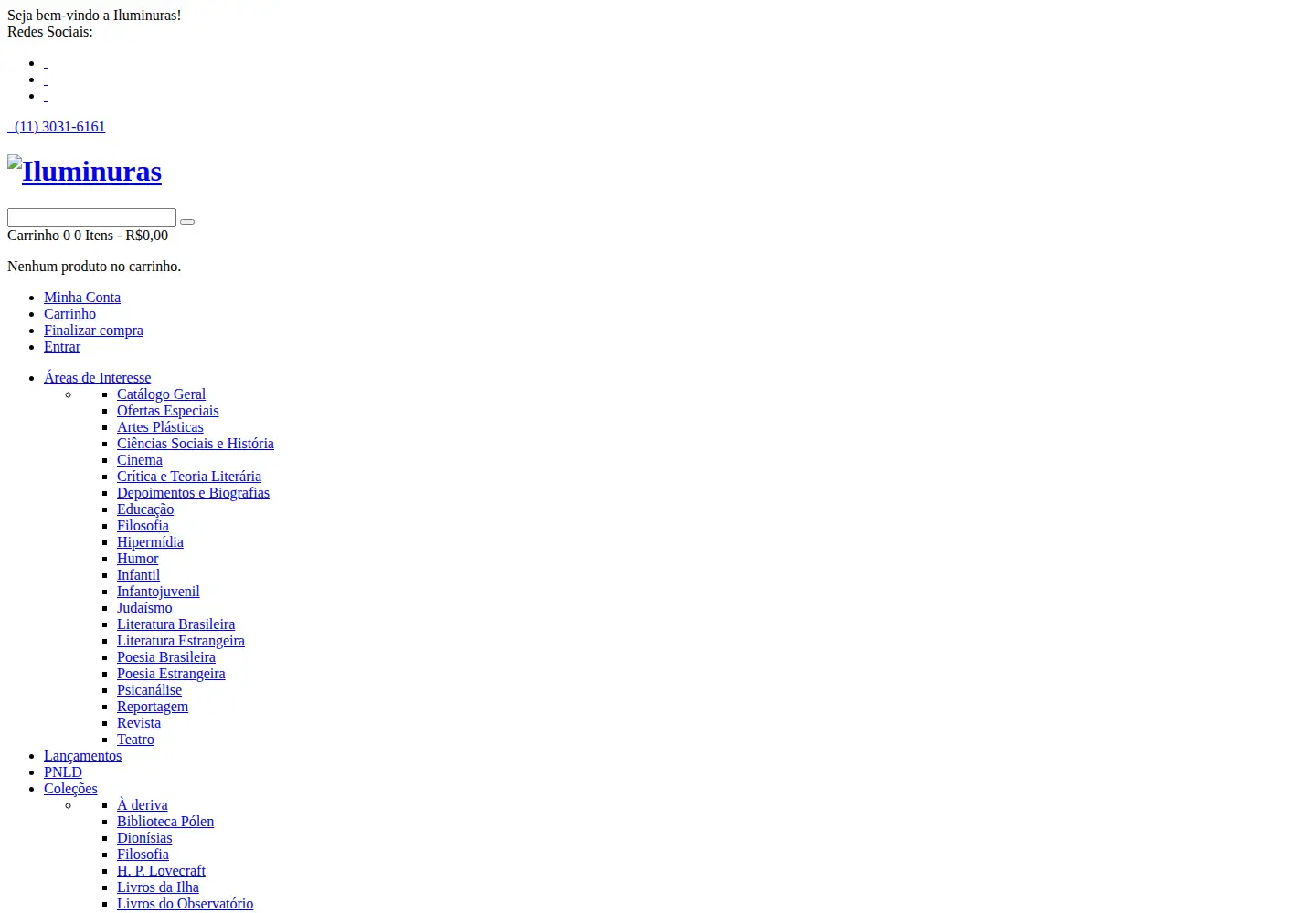 Screenshot of iluminuras.com.br