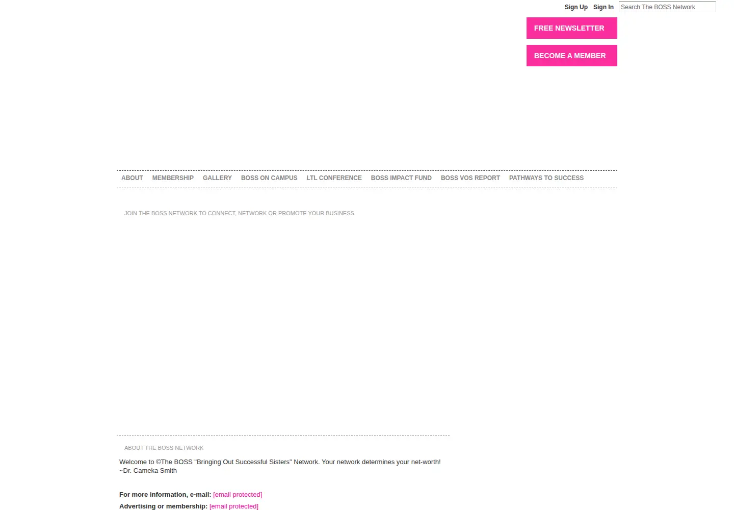 Screenshot of thebossnetwork.org