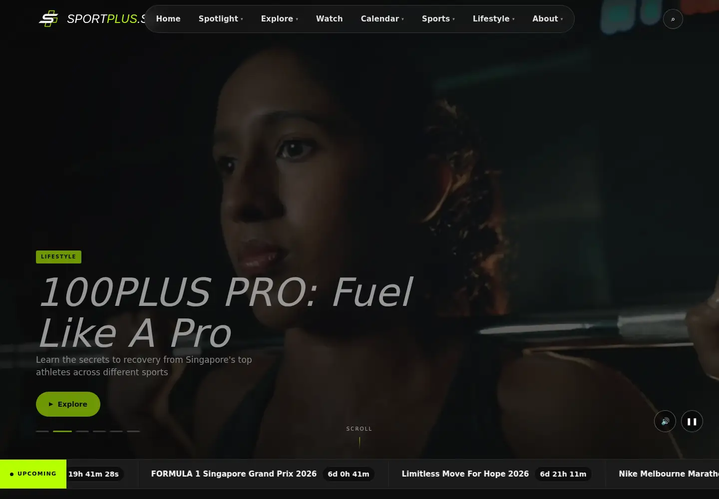 Screenshot of sportplus.sg