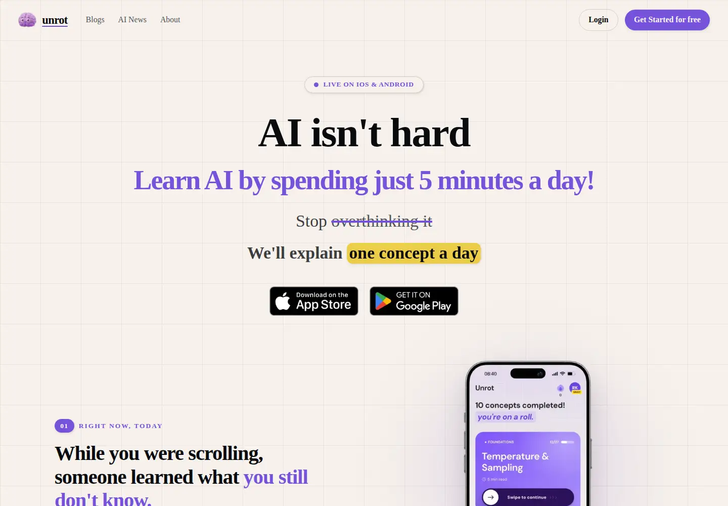Screenshot of unrot.co