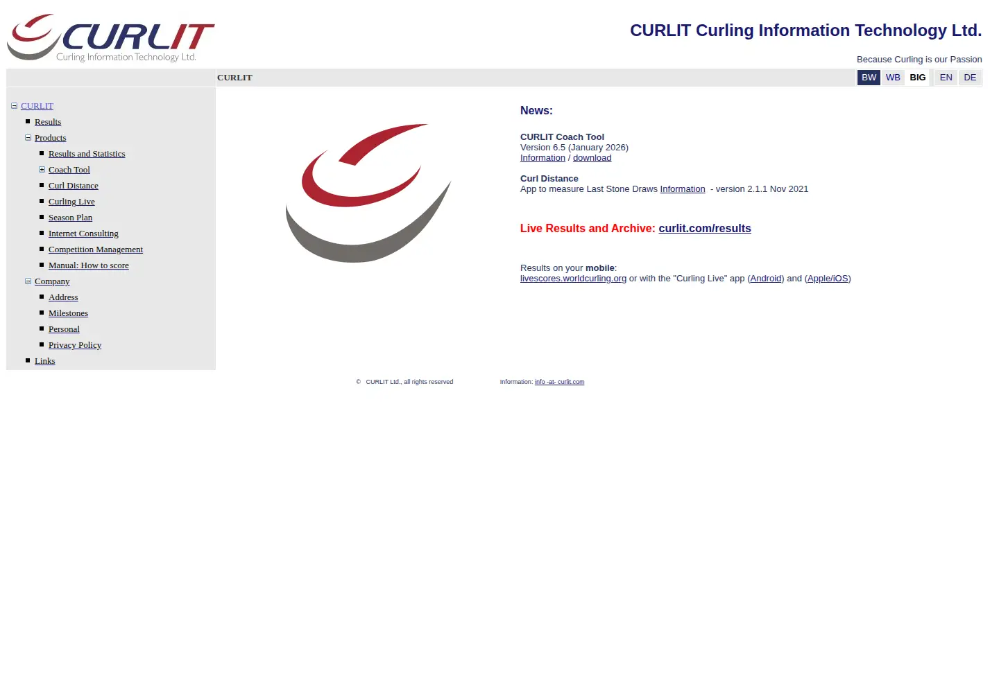 Screenshot of curlit.com