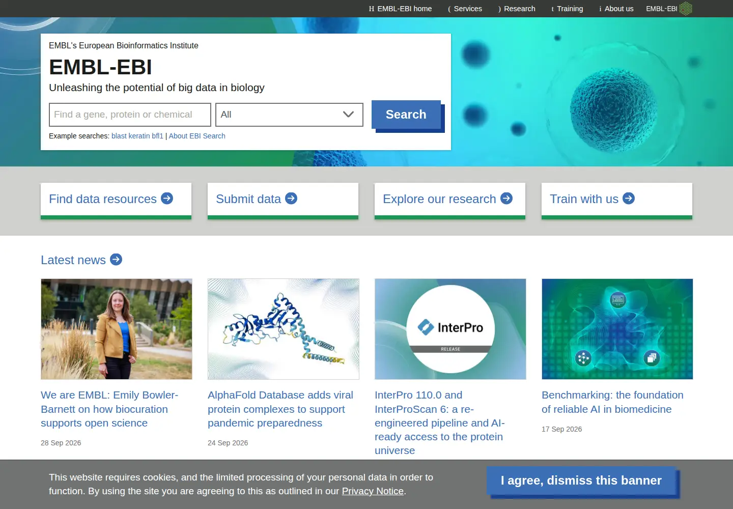 Screenshot of ebi.ac.uk
