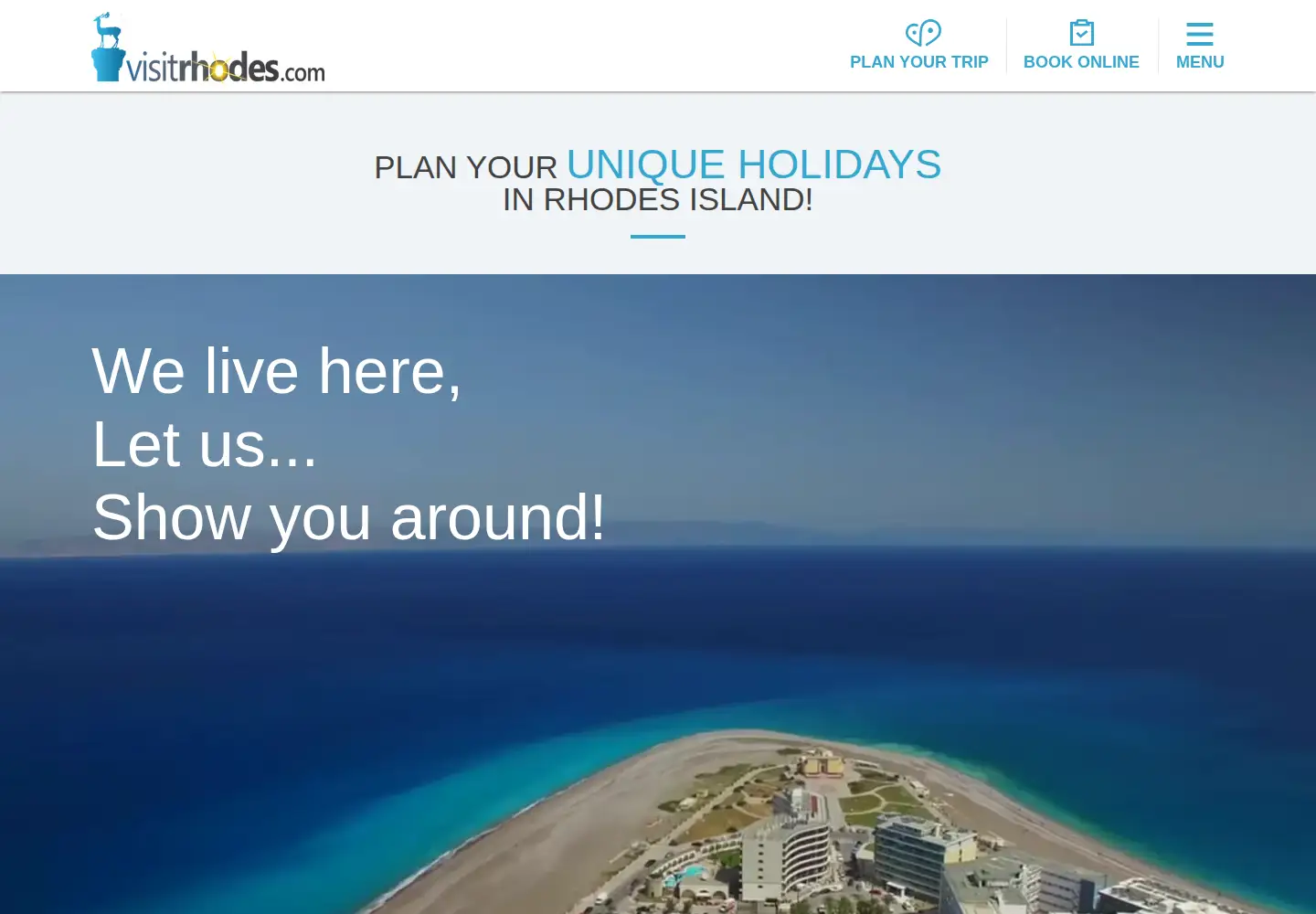 Screenshot of visitrhodes.com