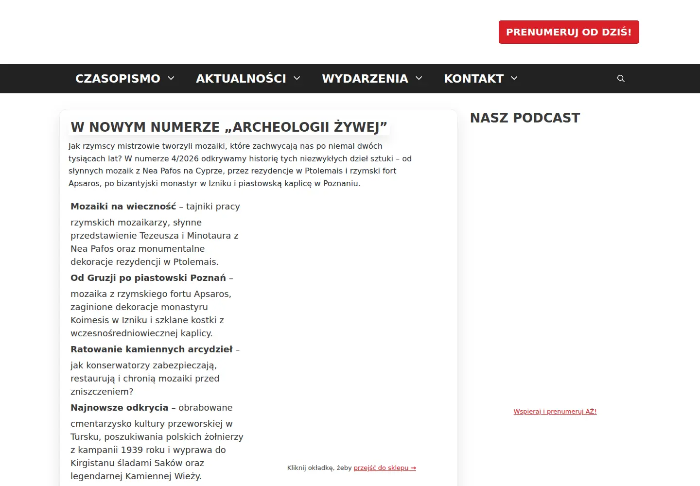 Screenshot of archeologia.com.pl