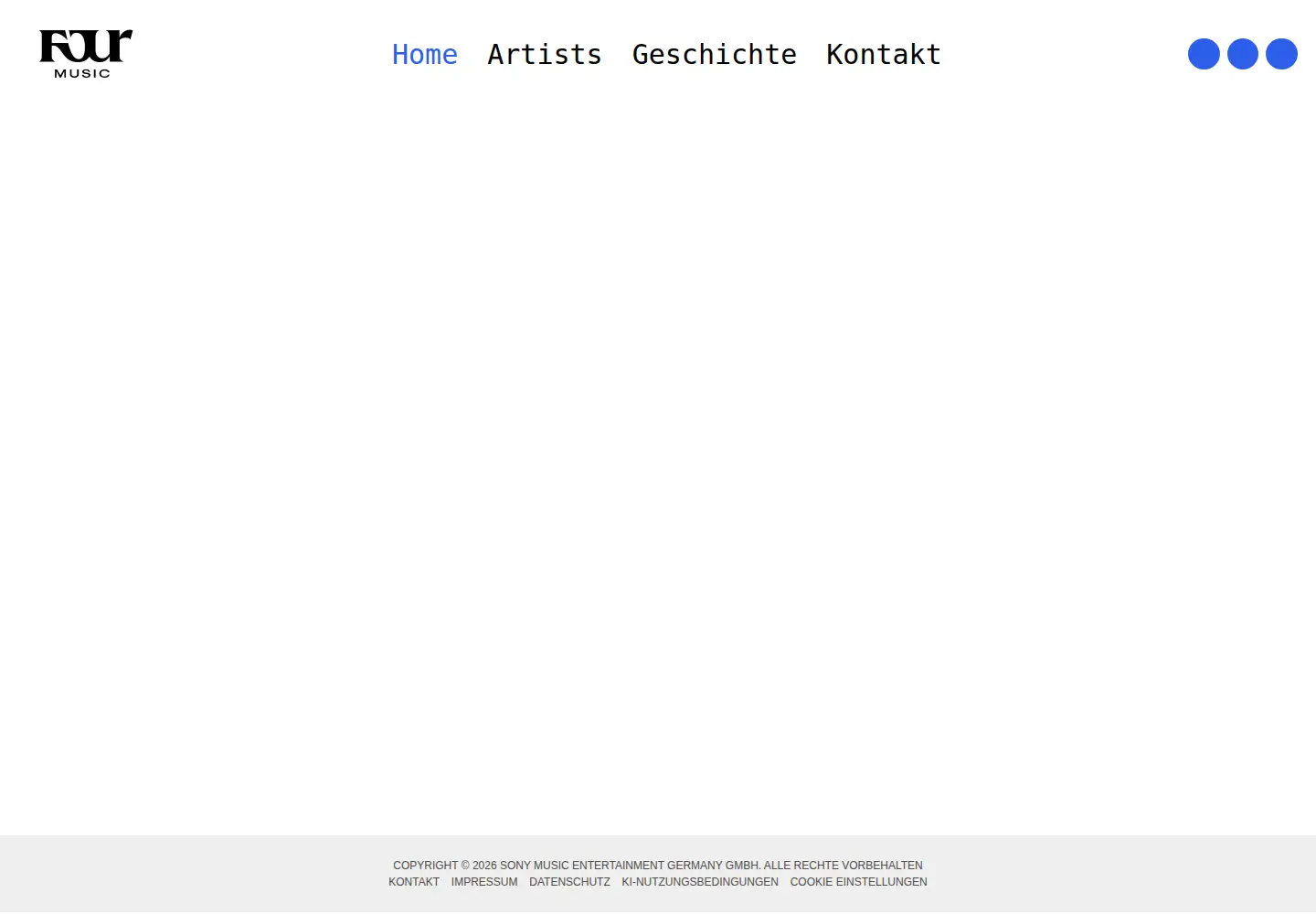 Captured homepage of fourmusic.com in the current scan