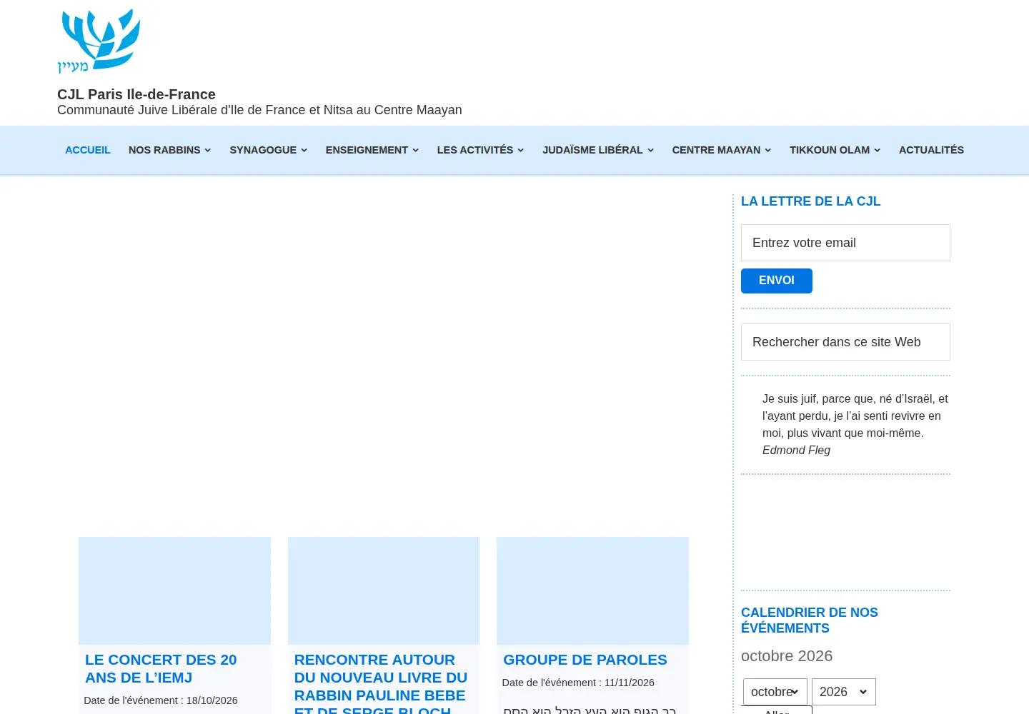 Screenshot of cjl-paris.org