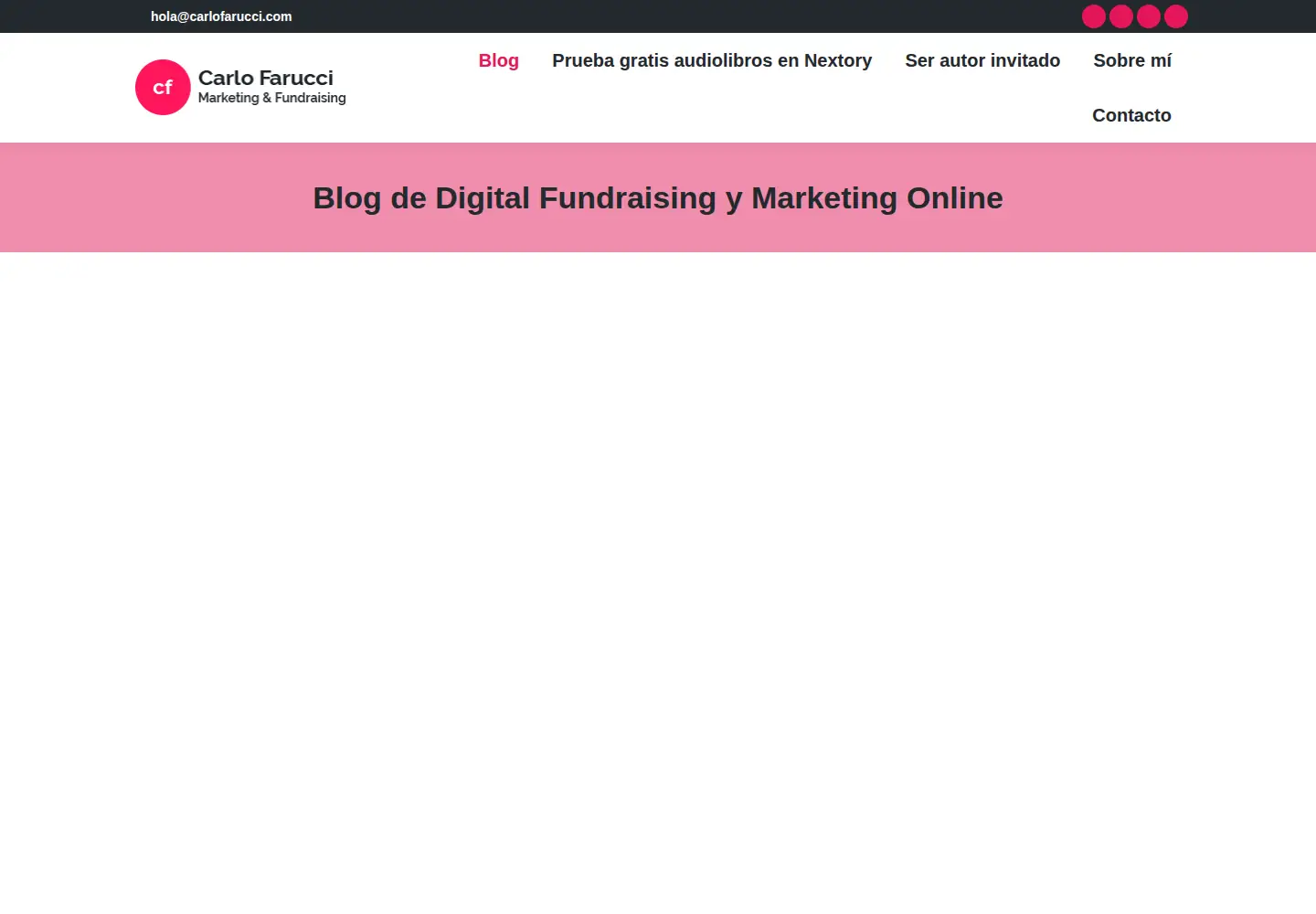Captured homepage of carlofarucci.com in the current scan