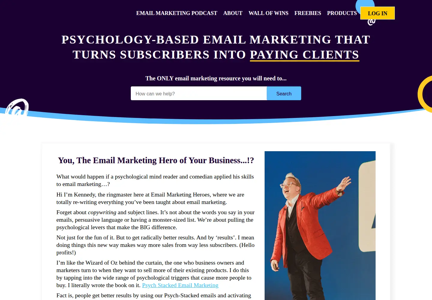 Screenshot of emailmarketingheroes.com