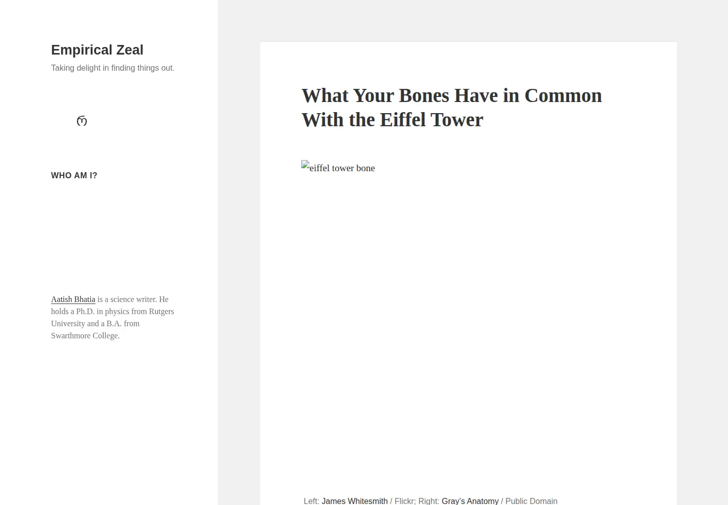 Screenshot of empiricalzeal.com