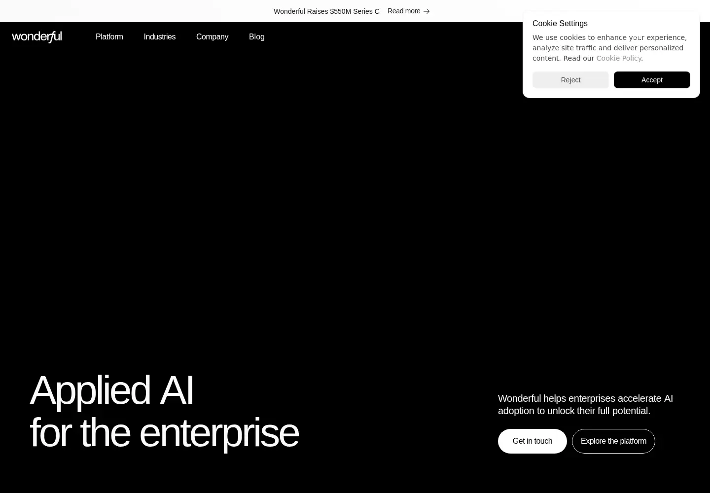 Screenshot of wonderful.ai