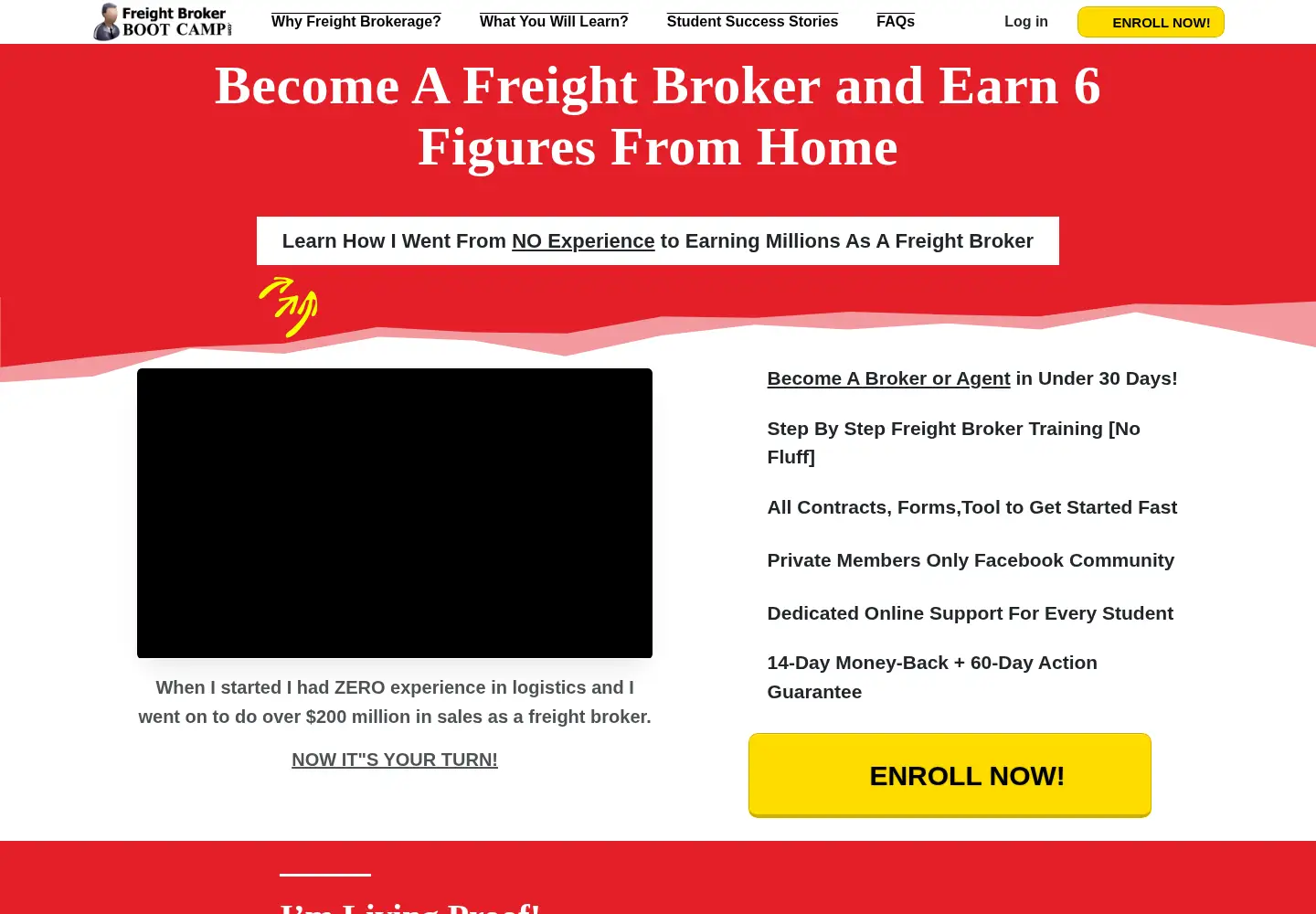 Screenshot of freightbrokerbootcamp.com