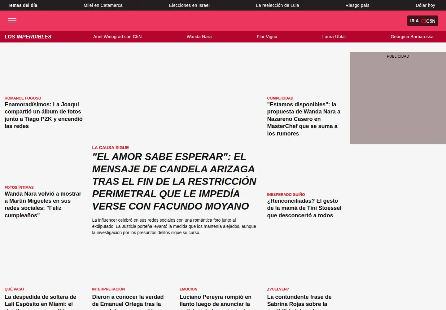 Captured homepage of ratingcero.com in the current scan
