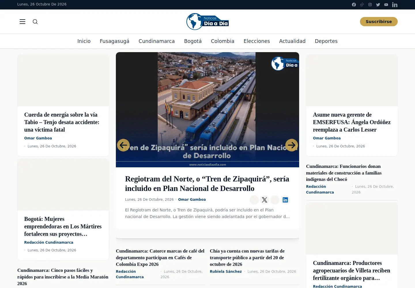 Screenshot of noticiasdiaadia.com