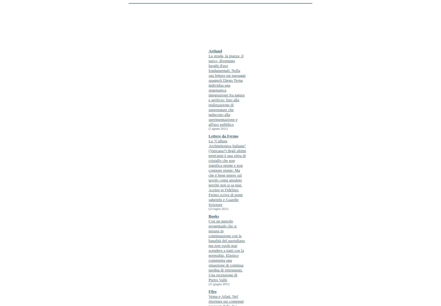 Captured homepage of architettura.it in the current scan