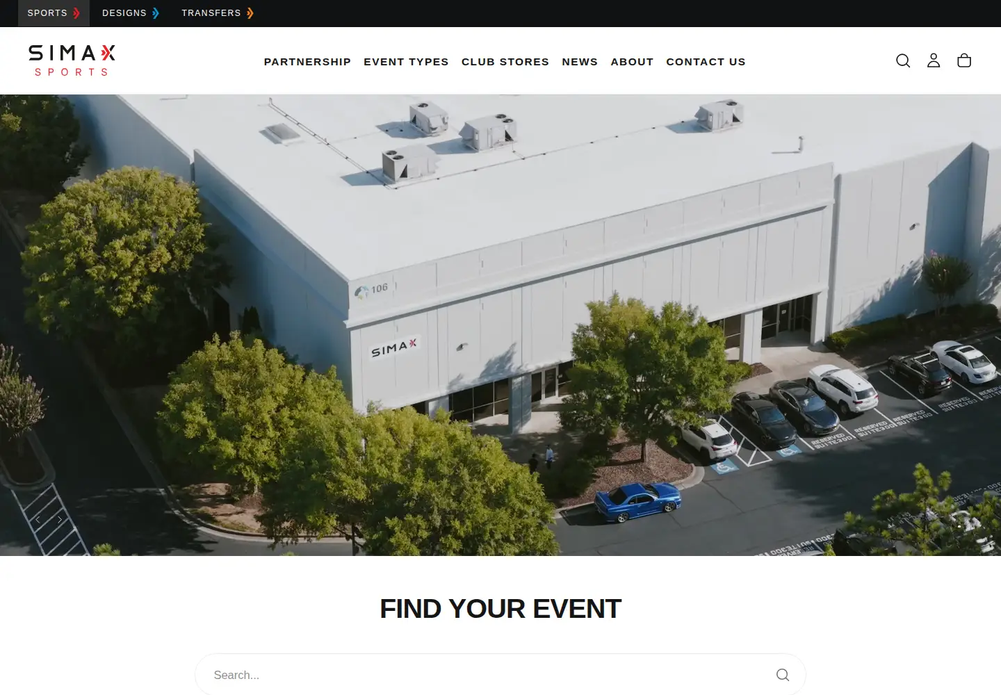 Screenshot of simaxsports.com