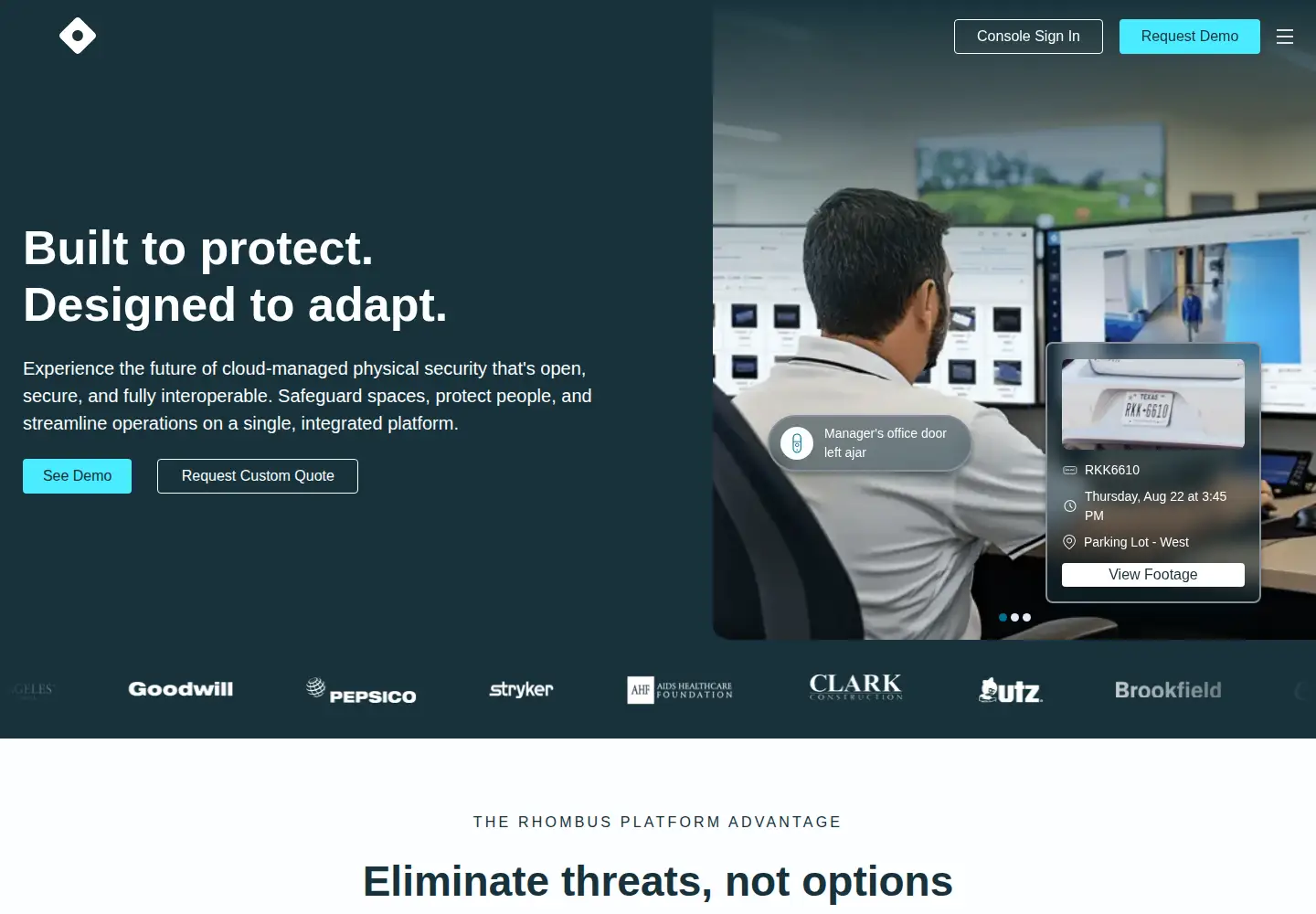 Screenshot of rhombus.com