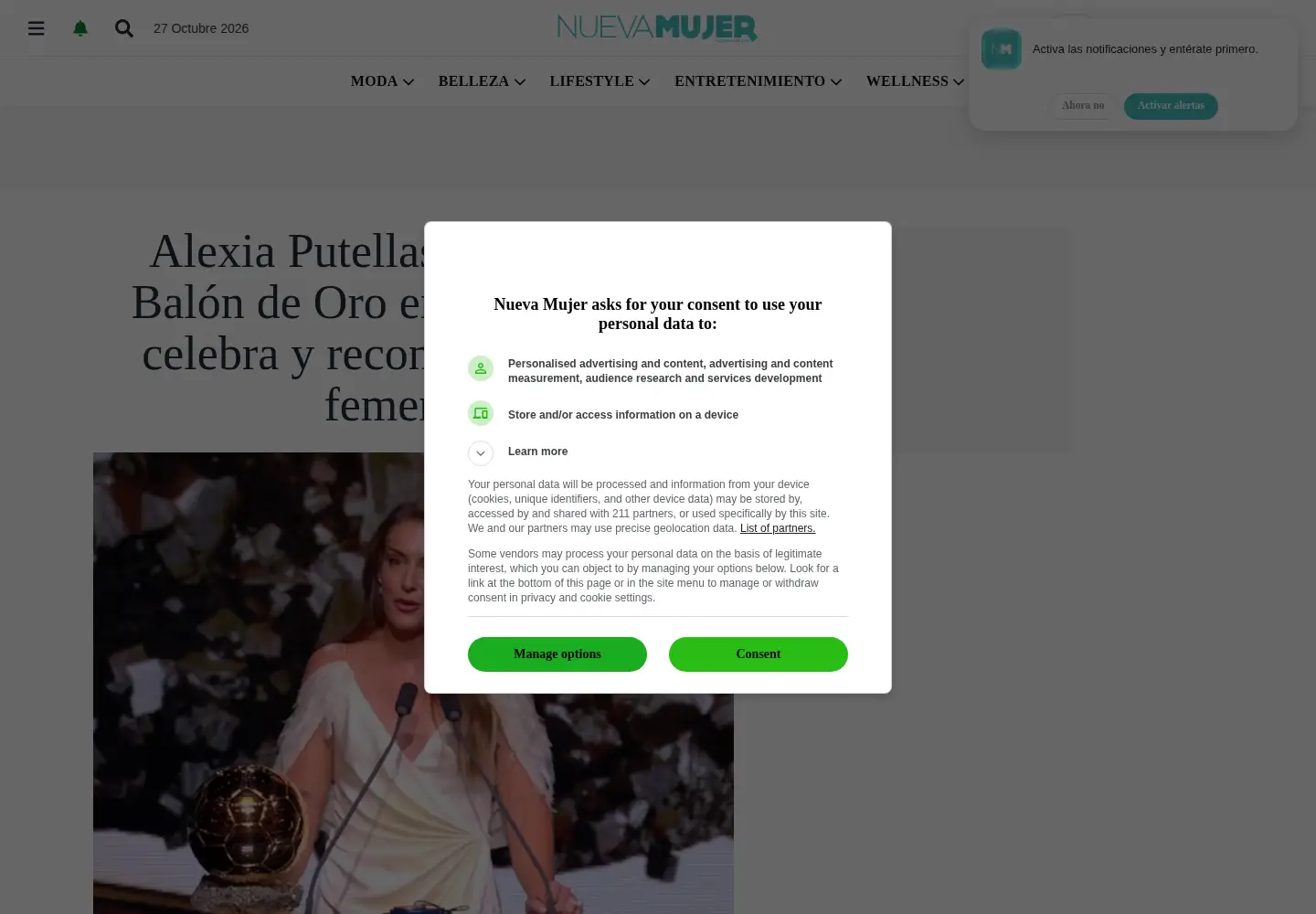 Screenshot of nuevamujer.com
