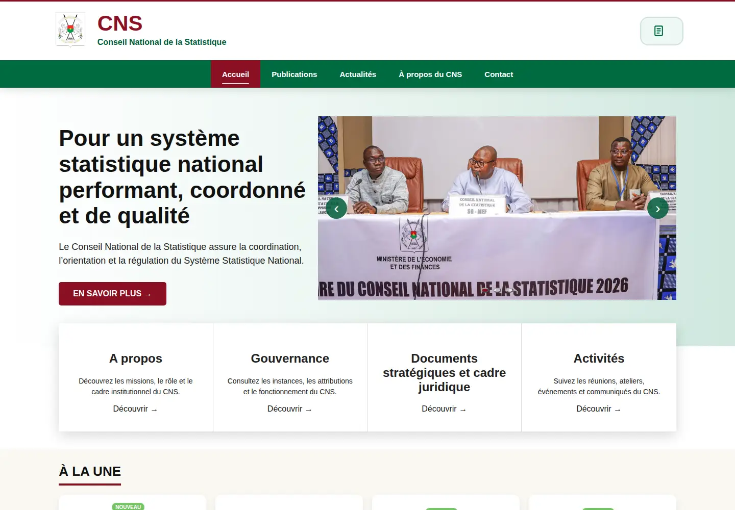 Screenshot of cns.bf