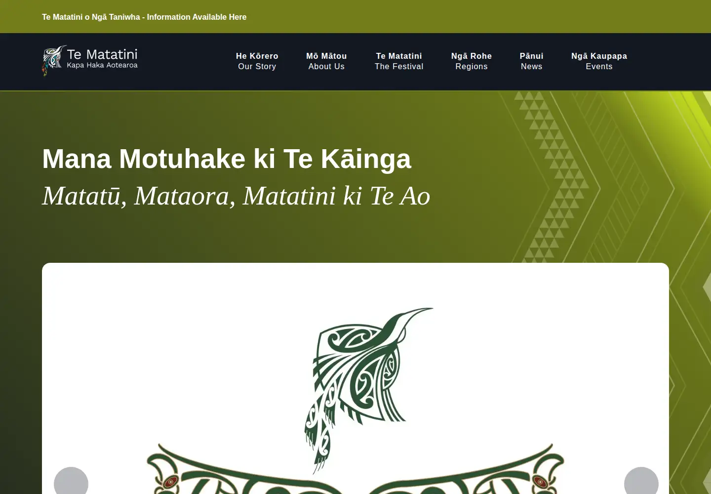 Screenshot of tematatini.co.nz