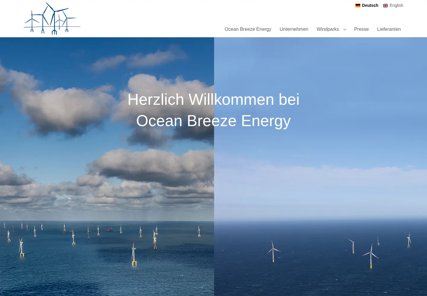 Captured homepage of alpha-ventus.de in the current scan