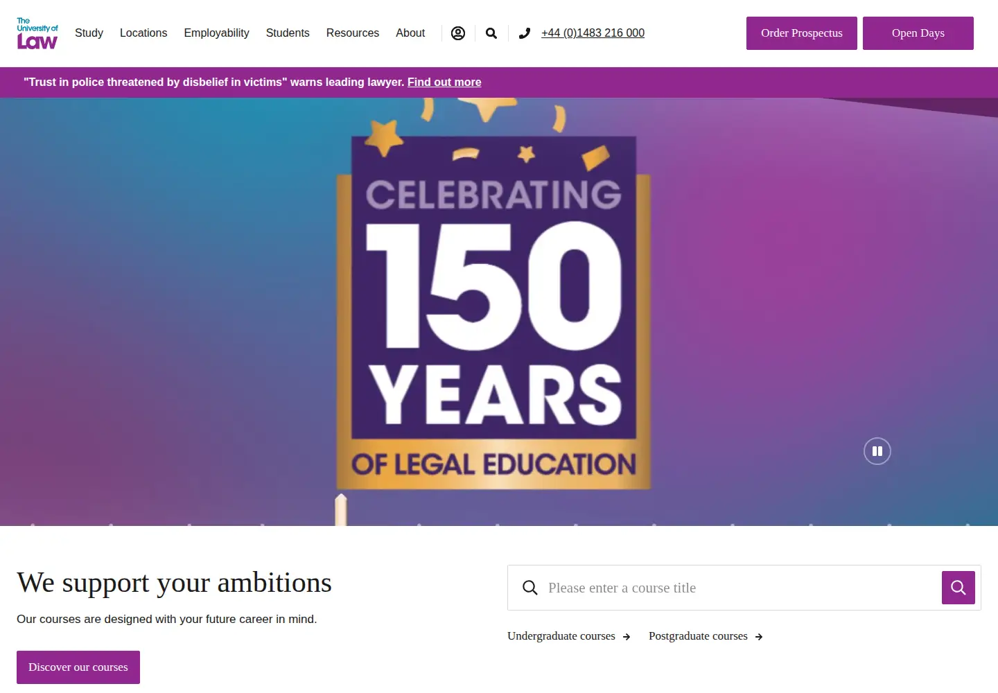 Screenshot of law.ac.uk