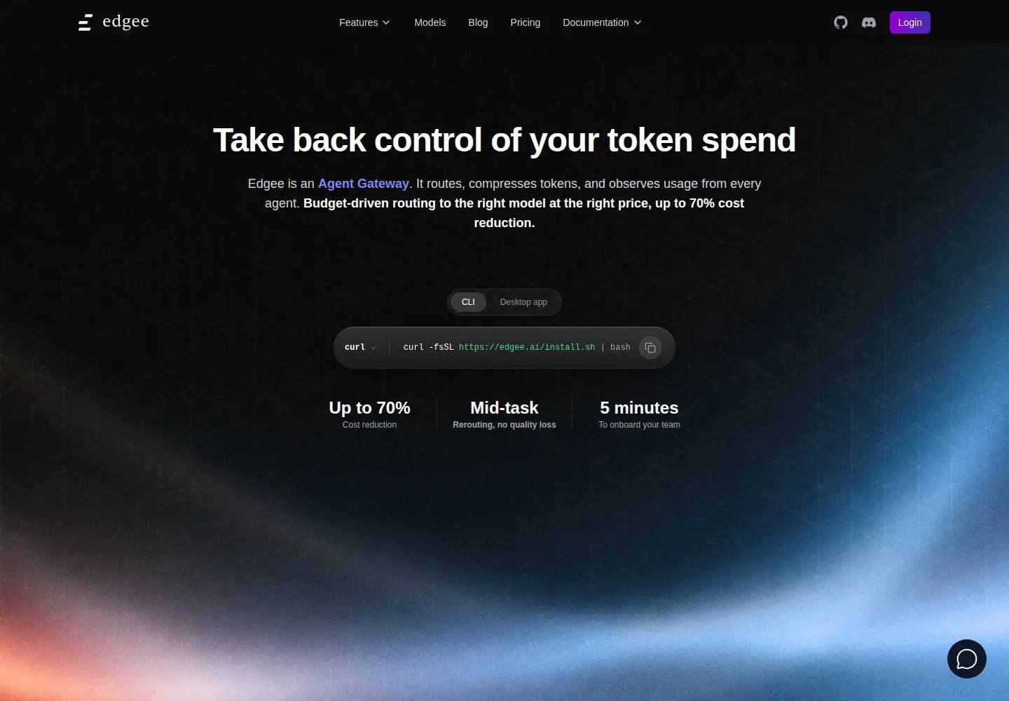 Screenshot of edgee.ai