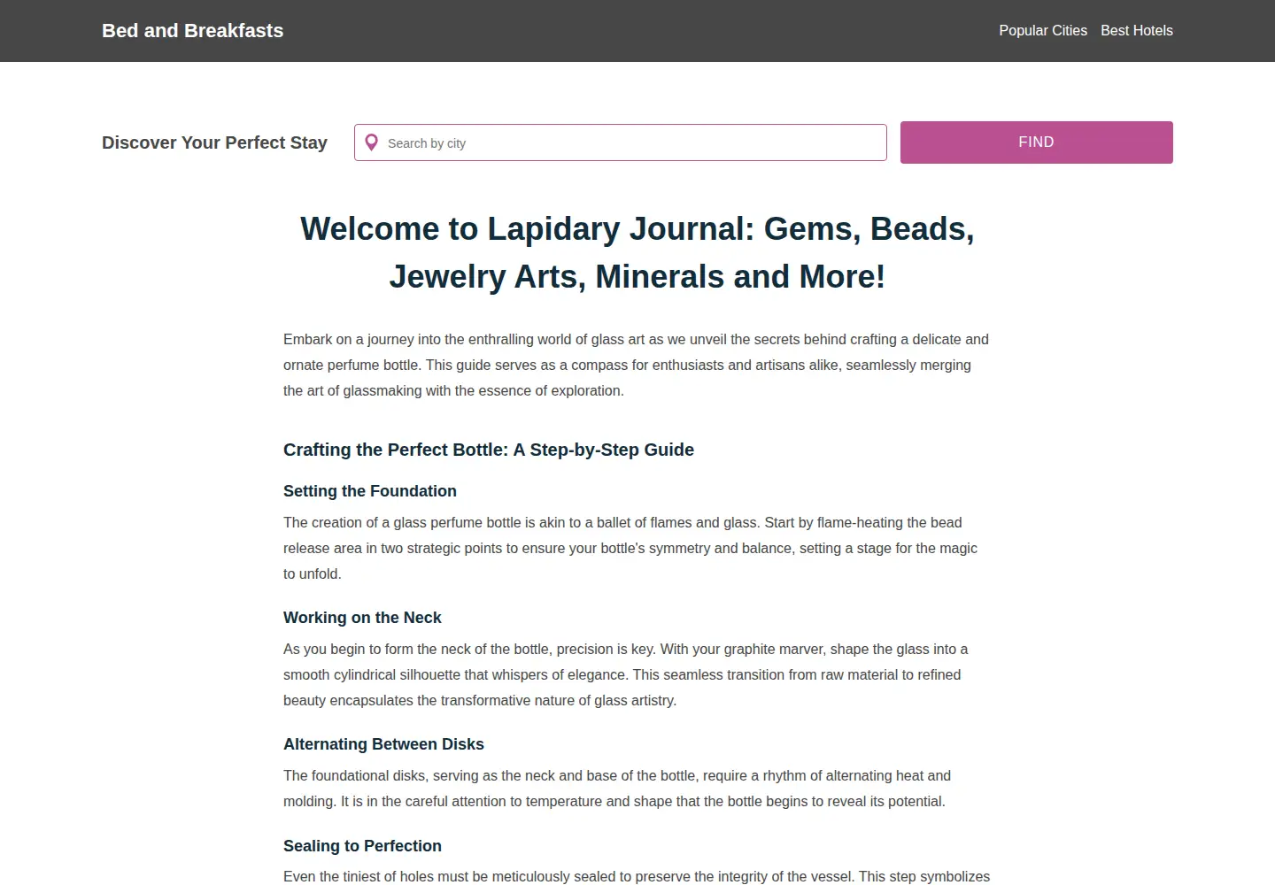 Captured homepage of lapidaryjournal.com in the current scan
