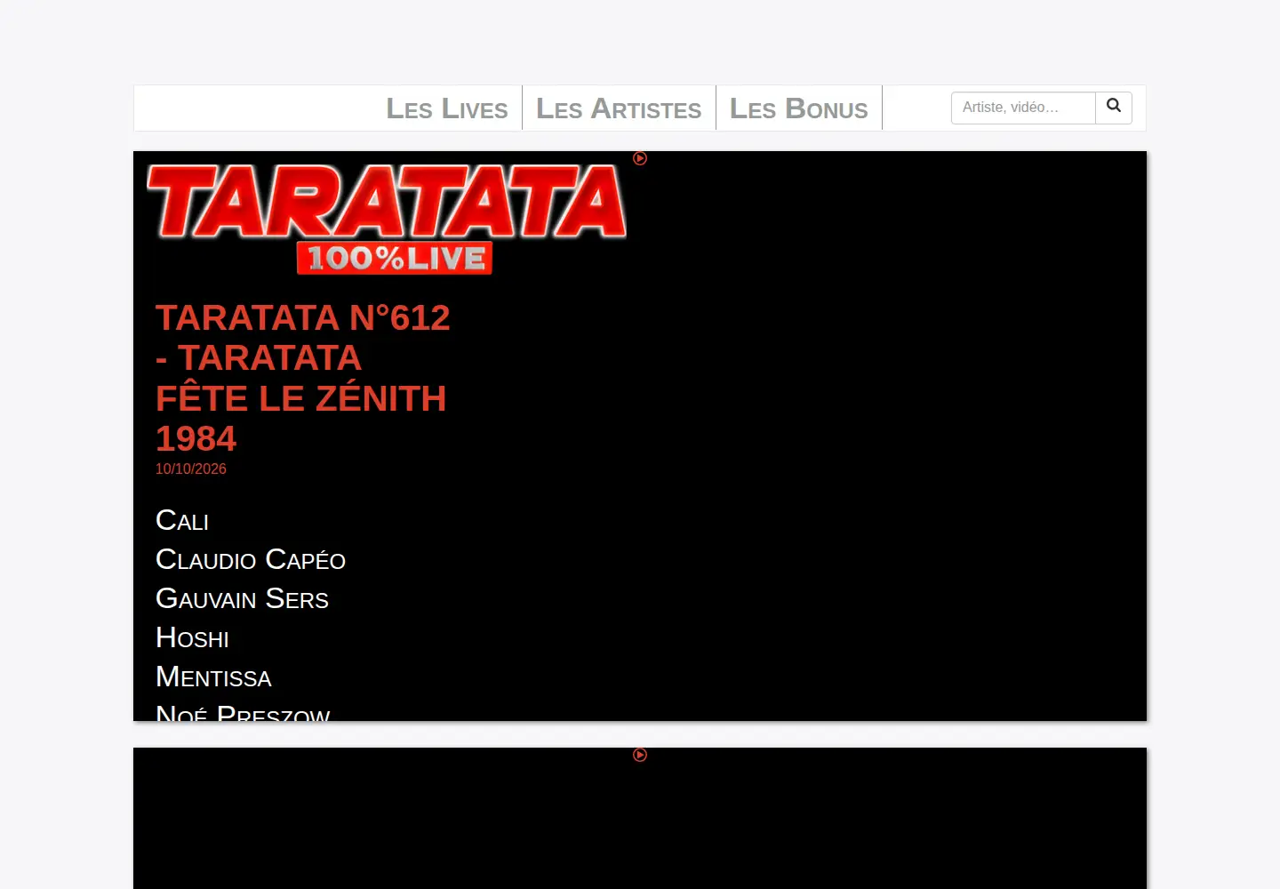 Captured homepage of mytaratata.com in the current scan