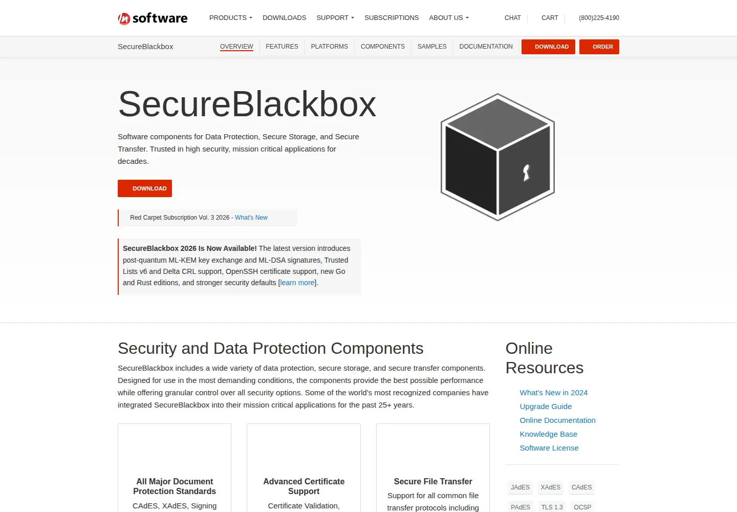 Screenshot of secureblackbox.com