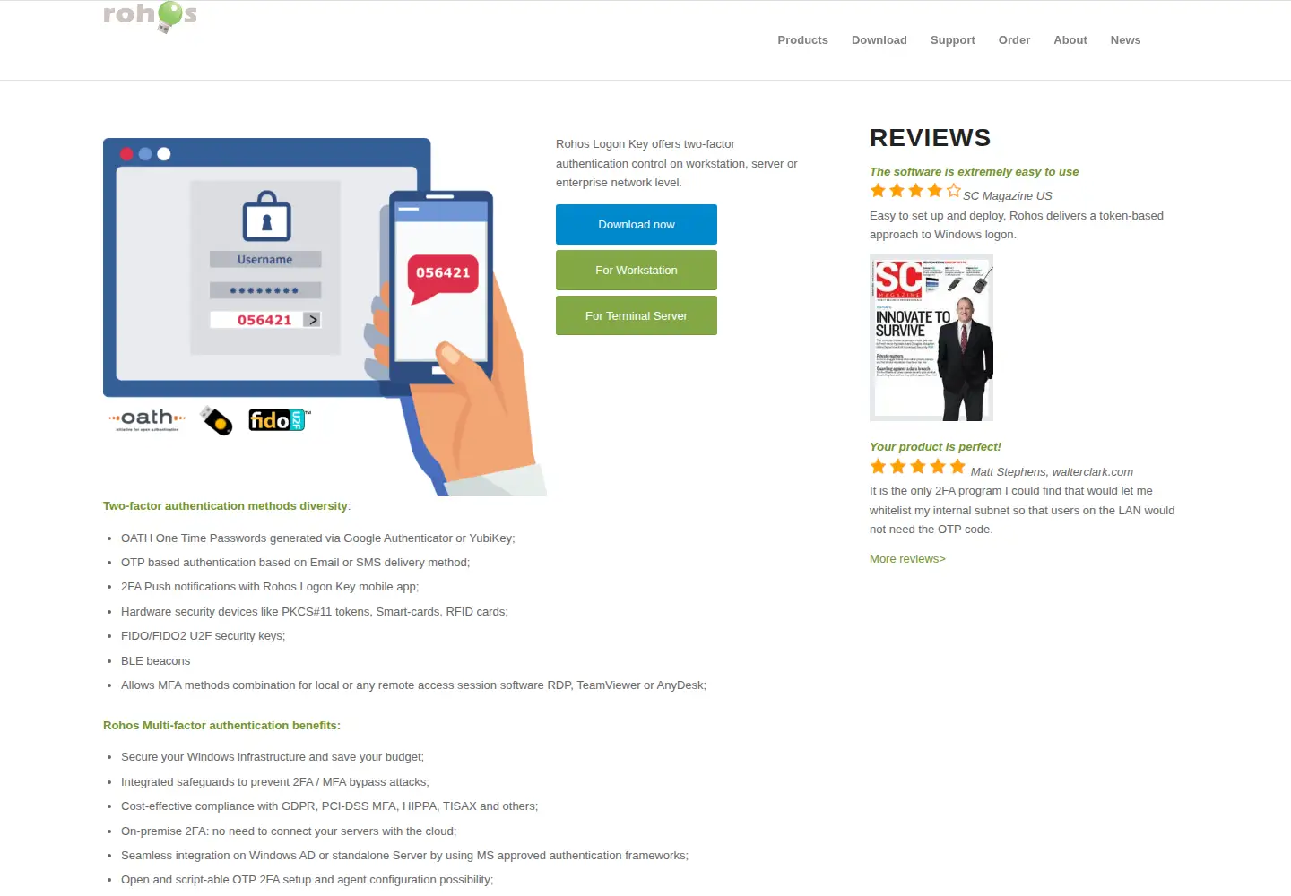 Screenshot of rohos.com