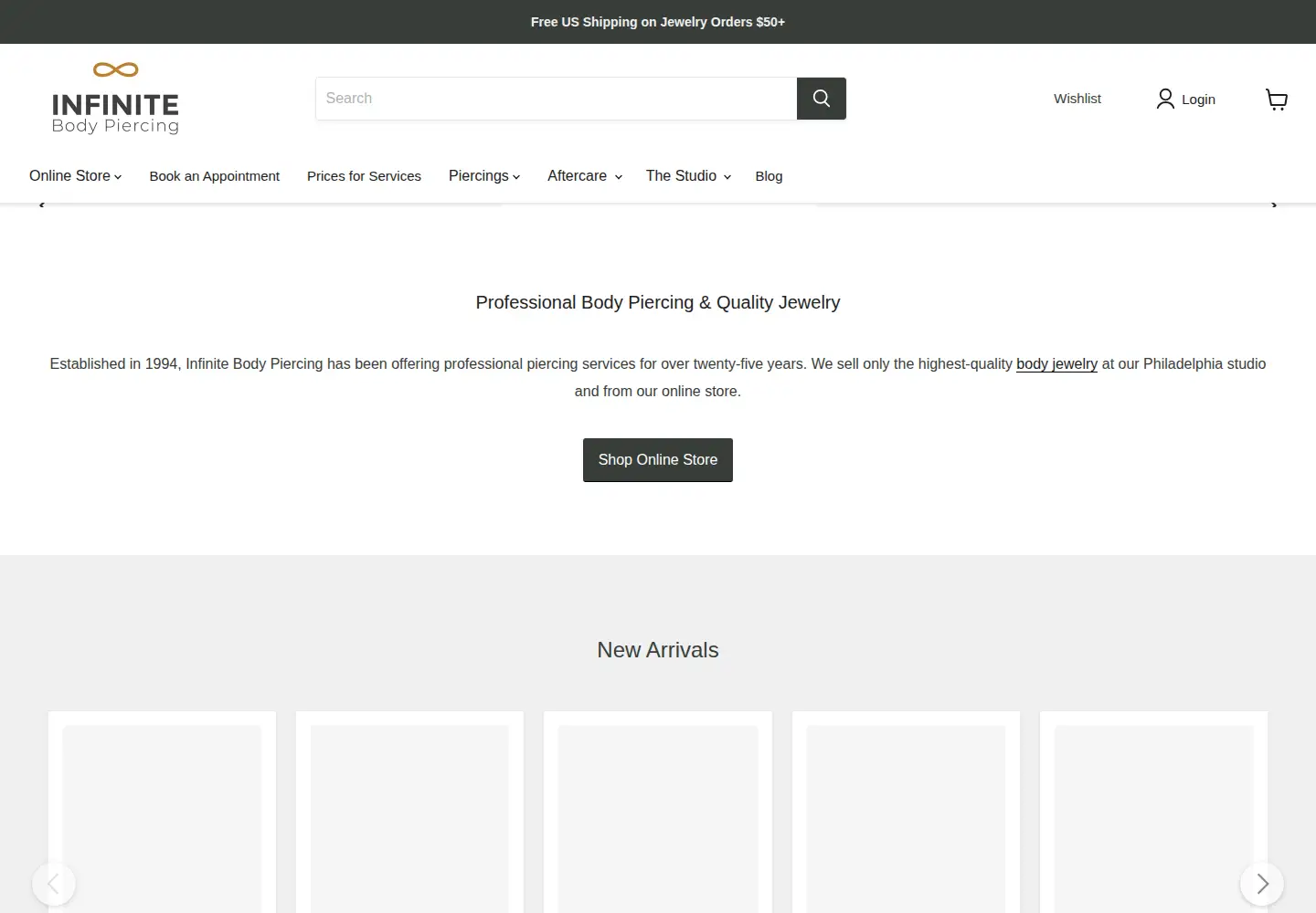 Screenshot of infinitebody.com