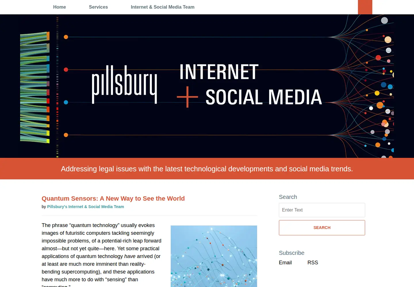 Screenshot of internetandtechnologylaw.com