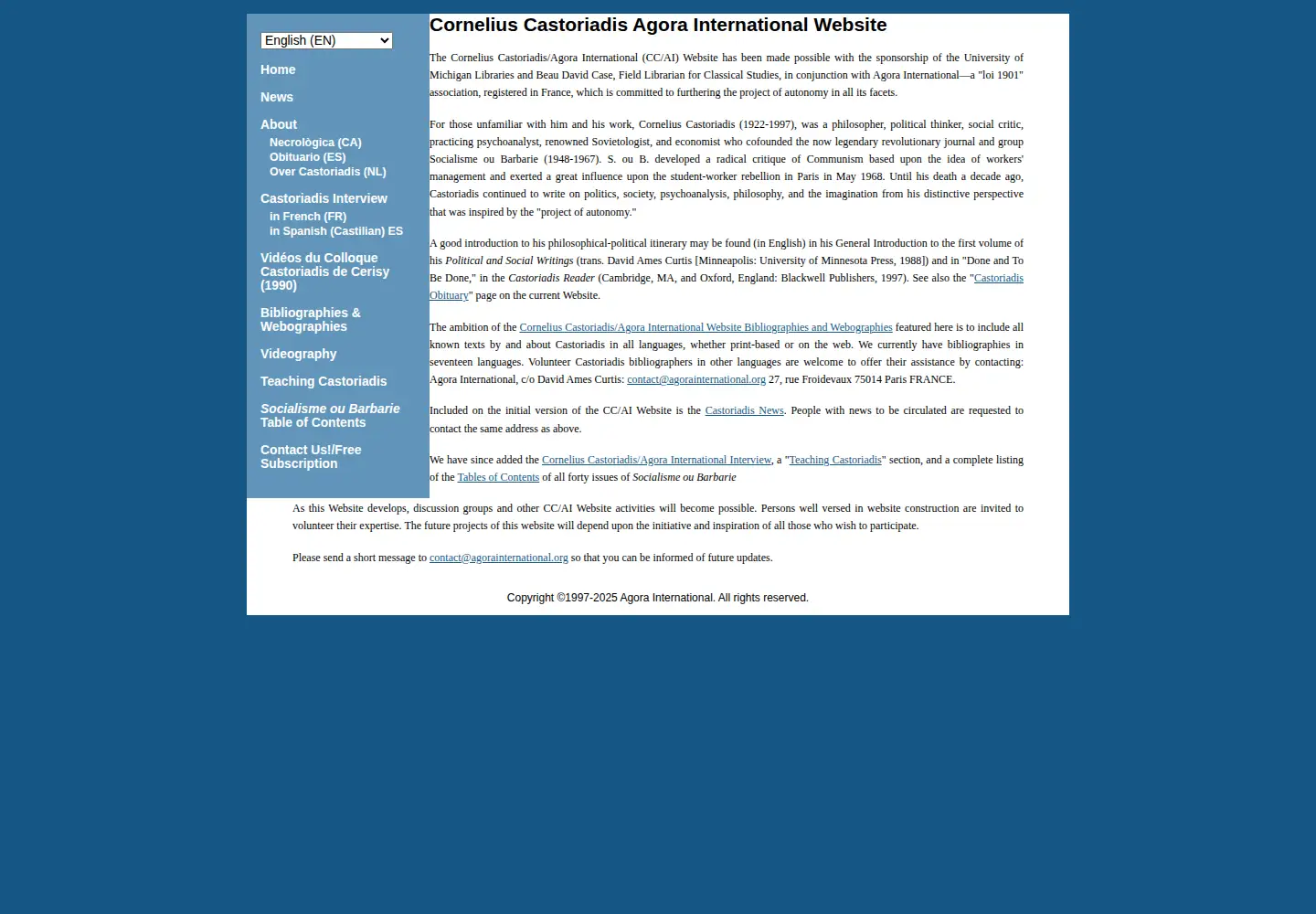 Screenshot of agorainternational.org