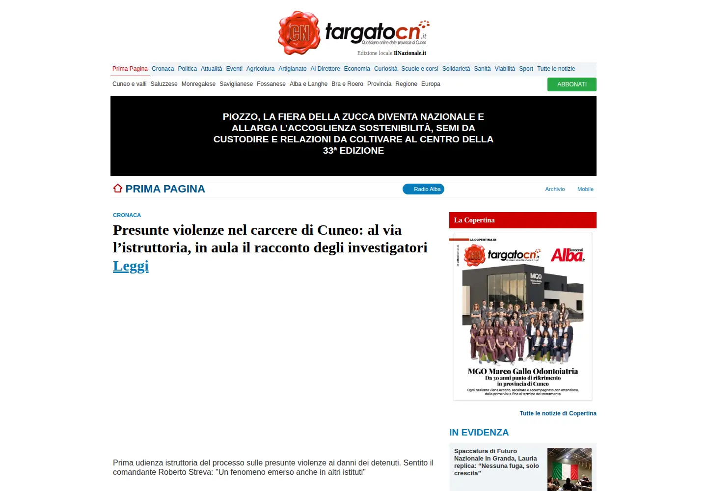 Screenshot of targatocn.it