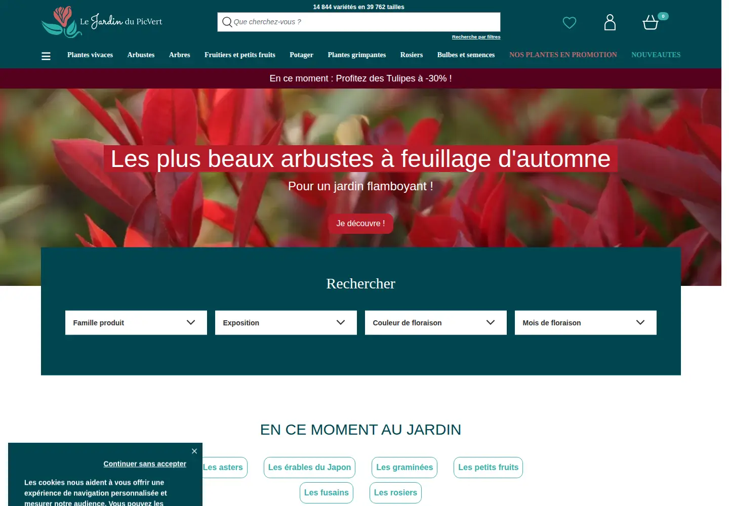 Captured homepage of jardindupicvert.com in the current scan
