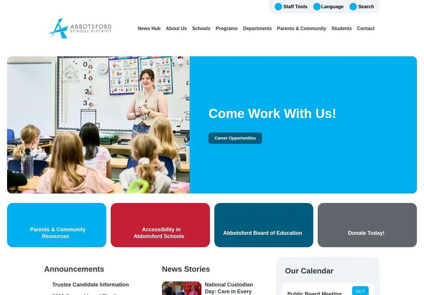 Screenshot of abbyschools.ca