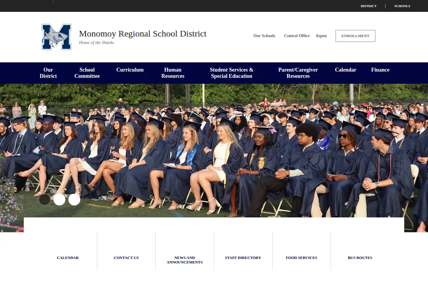 Screenshot of monomoy.edu