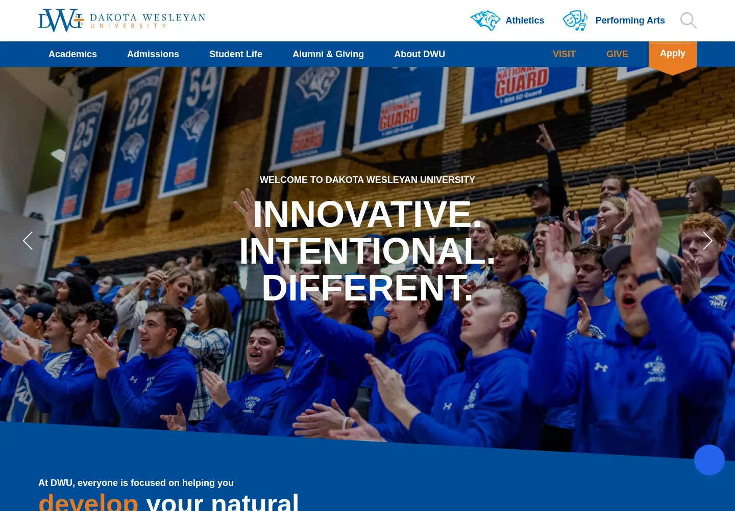 Screenshot of dwu.edu