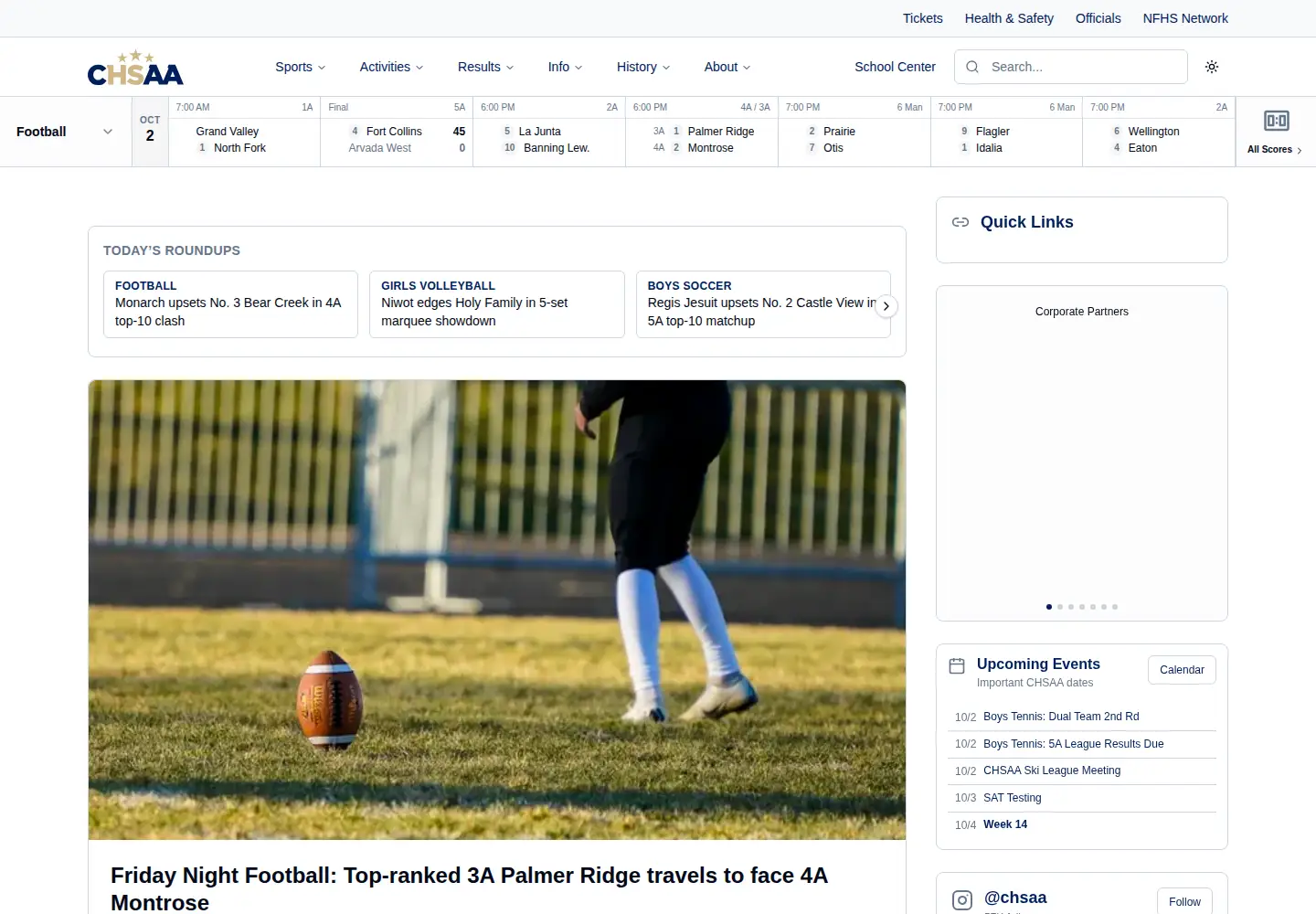 Screenshot of chsaanow.com