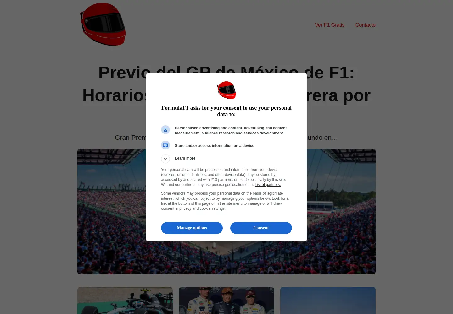 Screenshot of formulaf1.es