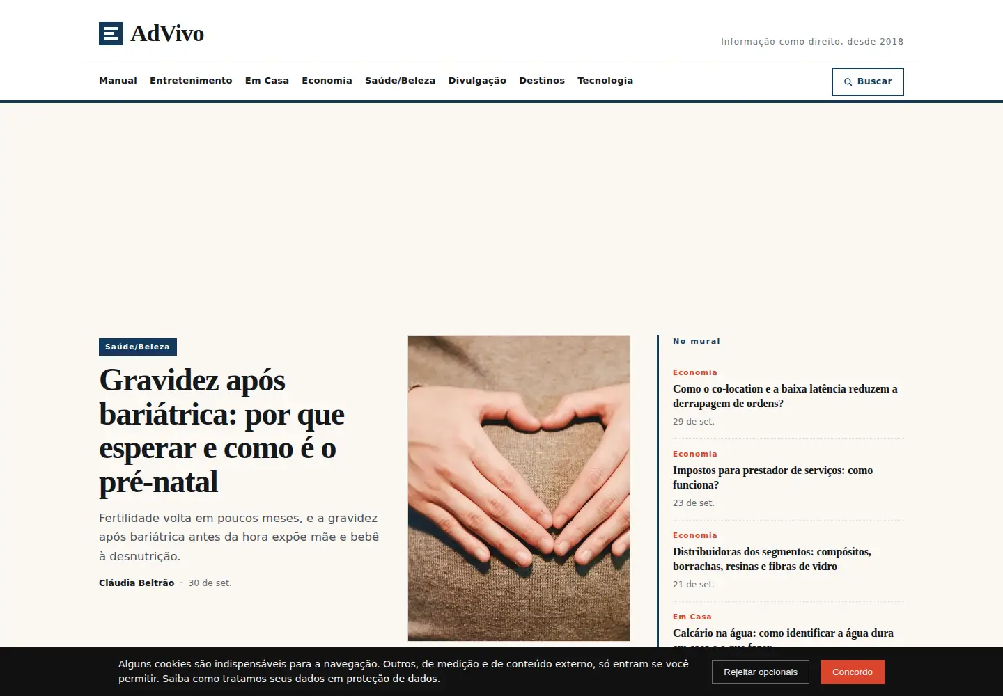 Screenshot of advivo.com.br