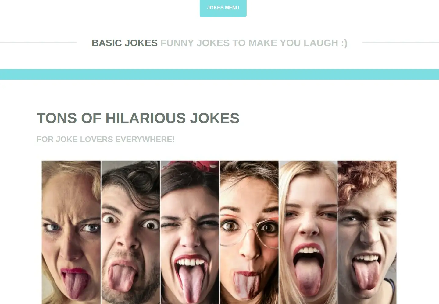 Captured homepage of basicjokes.com in the current scan