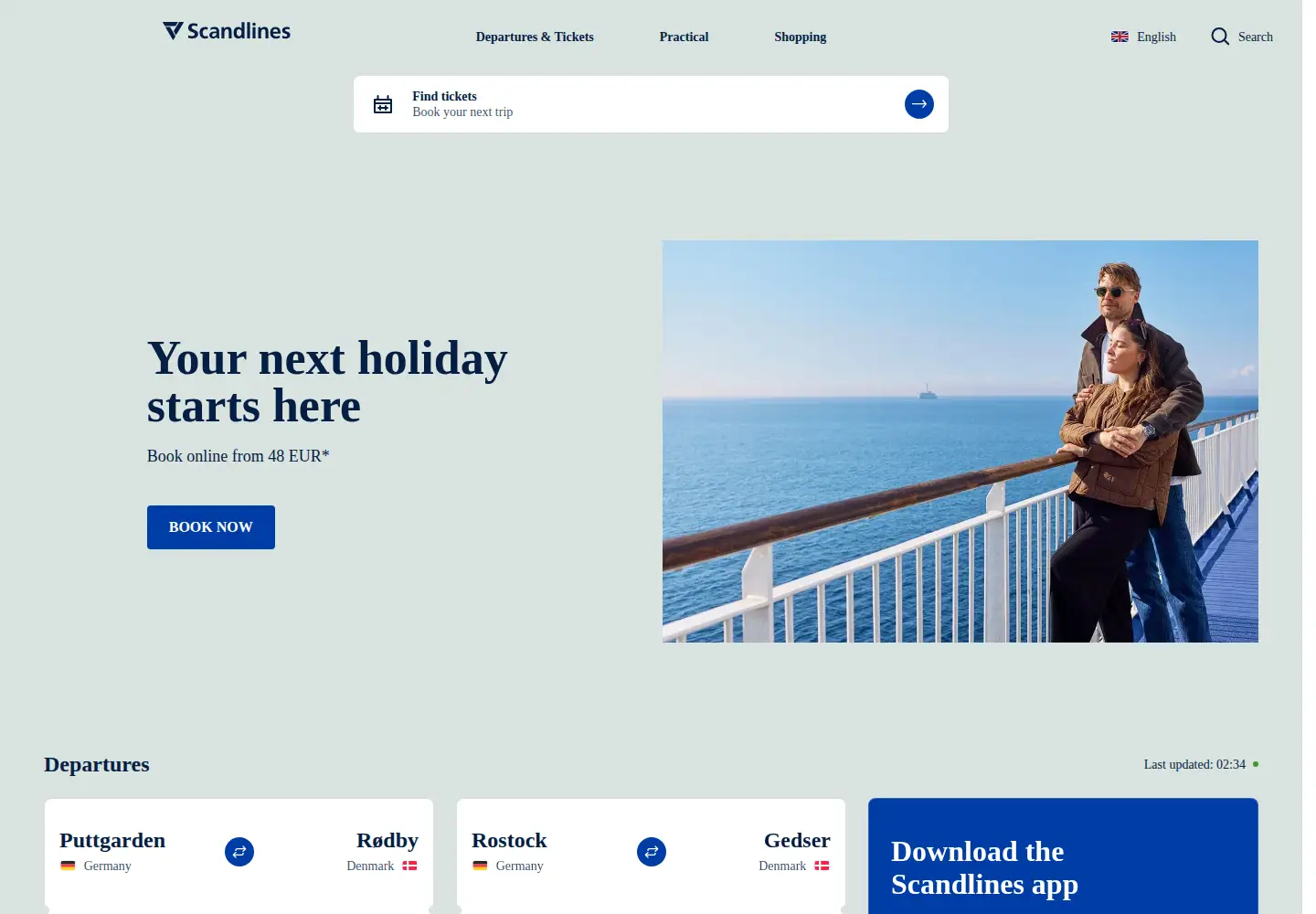 Screenshot of scandlines.com
