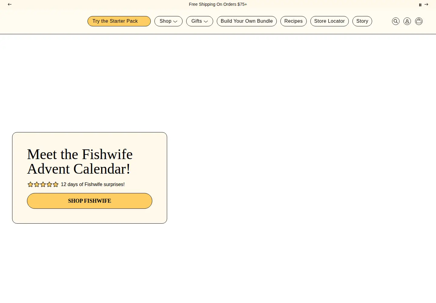 Screenshot of eatfishwife.com