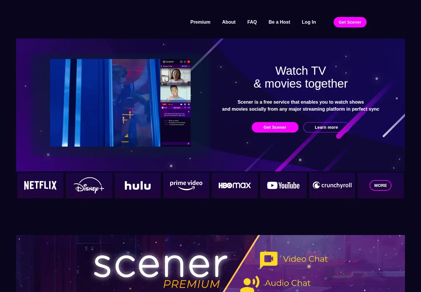 Screenshot of scener.com