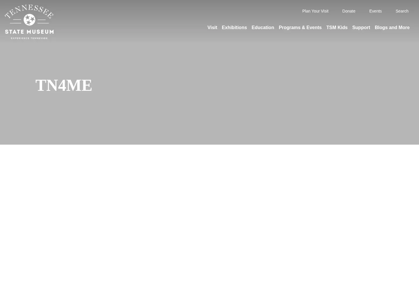 Captured homepage of tn4me.org in the current scan